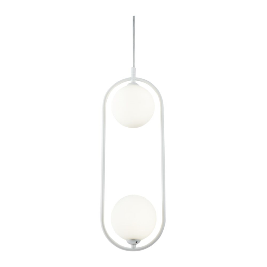 Maytoni MOD013PL-02W - Lampadario a sospensione con filo RING 2xG9/25W/230V bianco