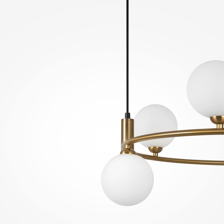Maytoni MOD013PL-06BS1 - Lampadario a sospensione con filo RING 6xG9/25W/230V ottone