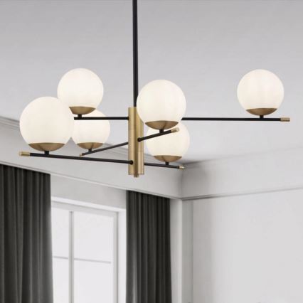 Maytoni MOD048PL-06G - Lampadario a sospensione con supporto rigido NOSTALGIA 6xE14/40W/230V