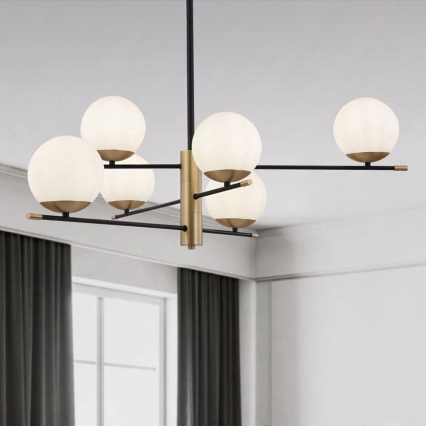 Maytoni MOD048PL-06G - Suspension-barre NOSTALGIA 6xE14/40W/230V