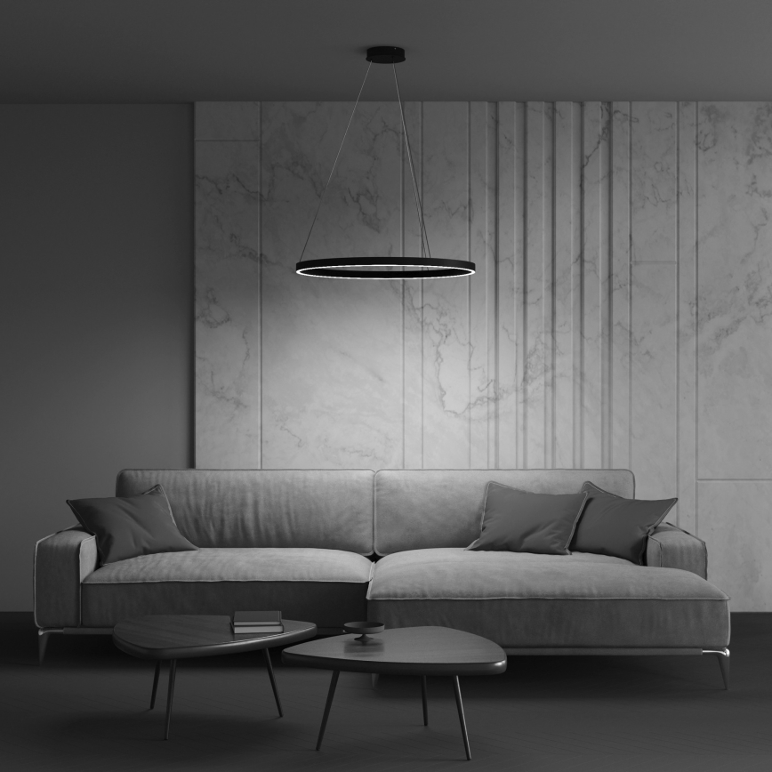 Maytoni MOD058PL-L32B3K - Lampadario LED a sospensione con filo RIM LED/37W/230V 3000K diametro 60 cm nero