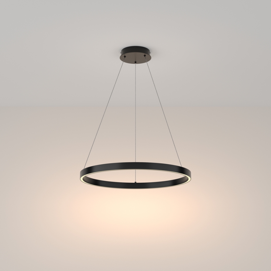 Maytoni MOD058PL-L32B3K - Lampadario LED a sospensione con filo RIM LED/37W/230V 3000K diametro 60 cm nero