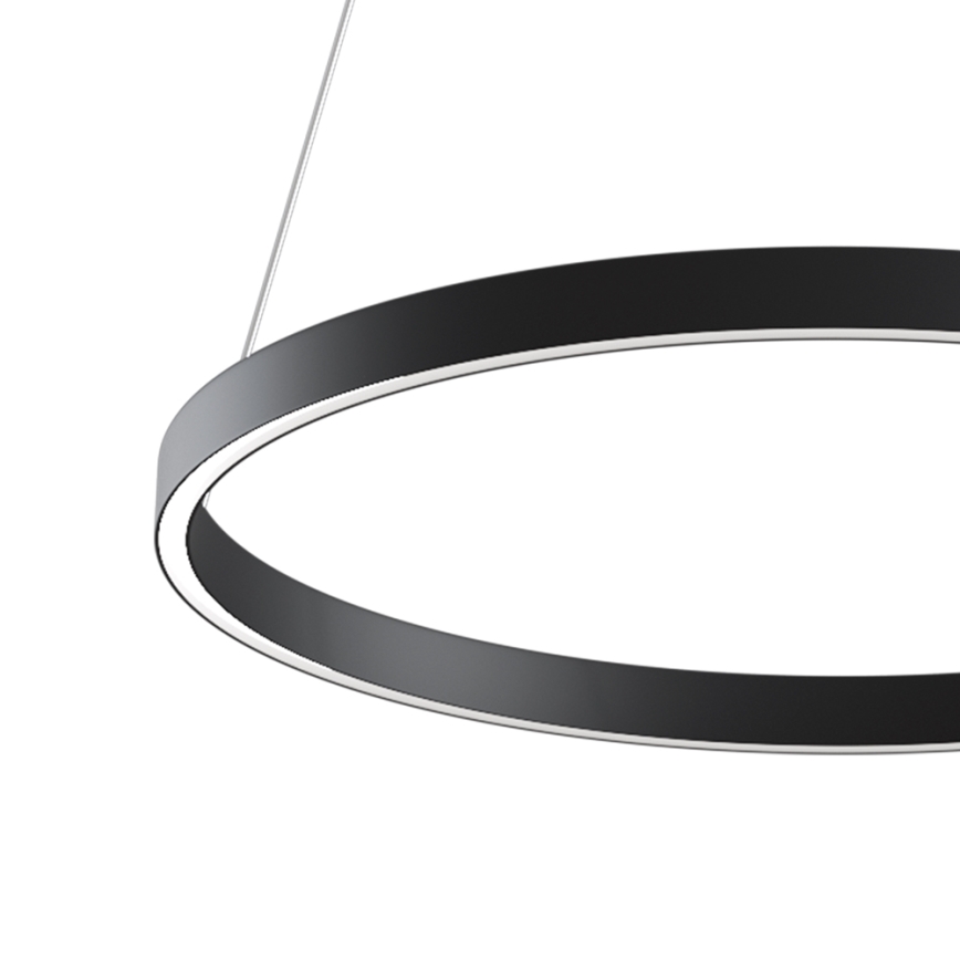 MOD058PL-L32B4K - Lampadario LED a sospensione con filo RIM LED/37W/230V 4000K diametro 60 cm nero