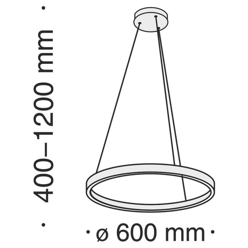 Maytoni MOD058PL-L32BS4K - Lampadario LED a sospensione con filo RIM LED/37W/230V 4000K diametro 60 cm oro
