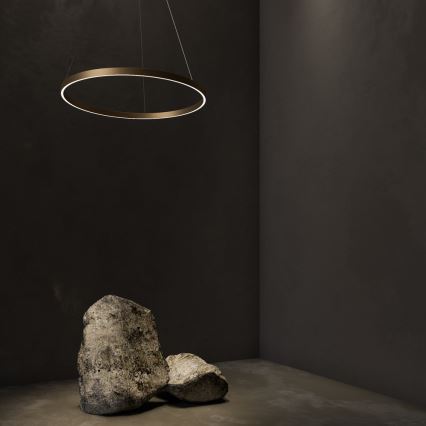 Maytoni MOD058PL-L42BS4K - Lampadario LED a sospensione con filo RIM LED/51W/230V 4000K diametro 80 cm oro
