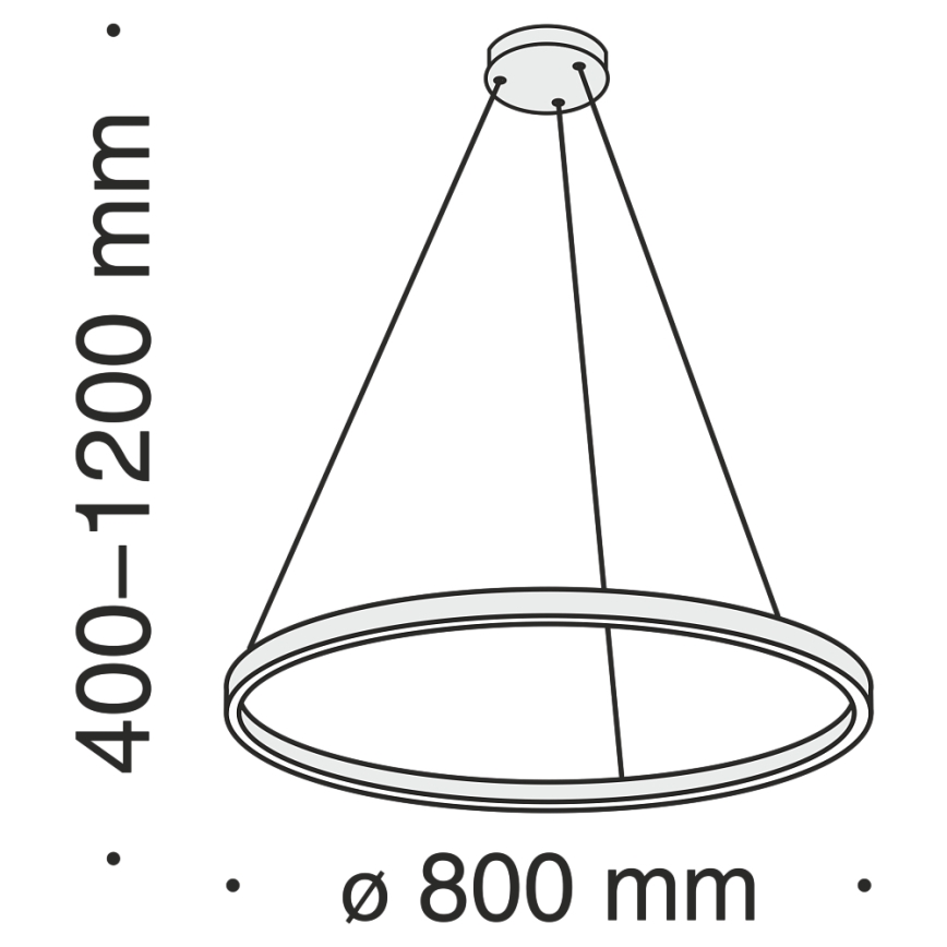 Maytoni MOD058PL-L42BS4K - Lampadario LED a sospensione con filo RIM LED/51W/230V 4000K diametro 80 cm oro