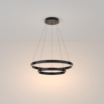 Maytoni MOD058PL-L55B3K - Lampadario LED a sospensione con filo RIM LED/61W/230V 3000K diametro 60 cm nero