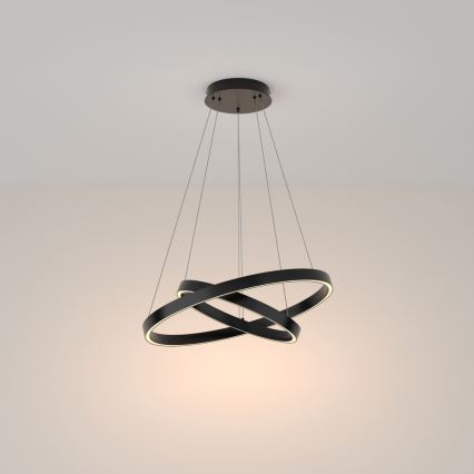 Maytoni MOD058PL-L55B3K - Suspension filaire RIM LED/61W/230V 3000K d. 60 cm noir