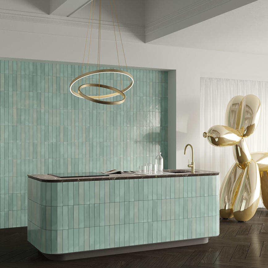 Maytoni MOD058PL-L55BS3K - Lampadario LED a sospensione con filo RIM LED/61W/230V 3000K diametro 60 cm oro