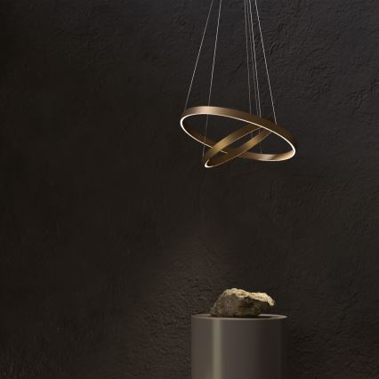 Maytoni MOD058PL-L55BS3K - Lampadario LED a sospensione con filo RIM LED/61W/230V 3000K diametro 60 cm oro