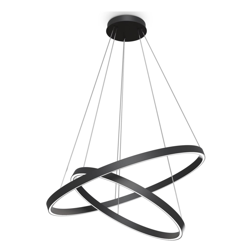 Maytoni MOD058PL-L74B3K - Suspension filaire RIM LED/88W/230V 3000K d. 80 cm noir