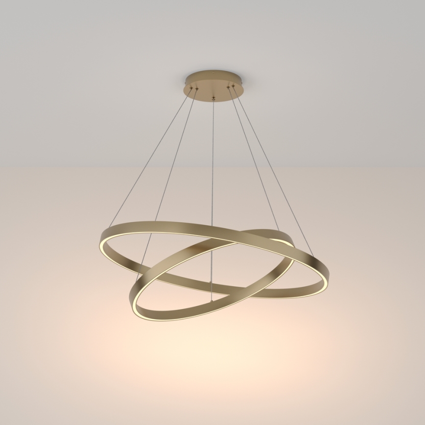 Maytoni MOD058PL-L74BS3K - Suspension filaire RIM LED/88W/230V 3000K d. 80 cm doré