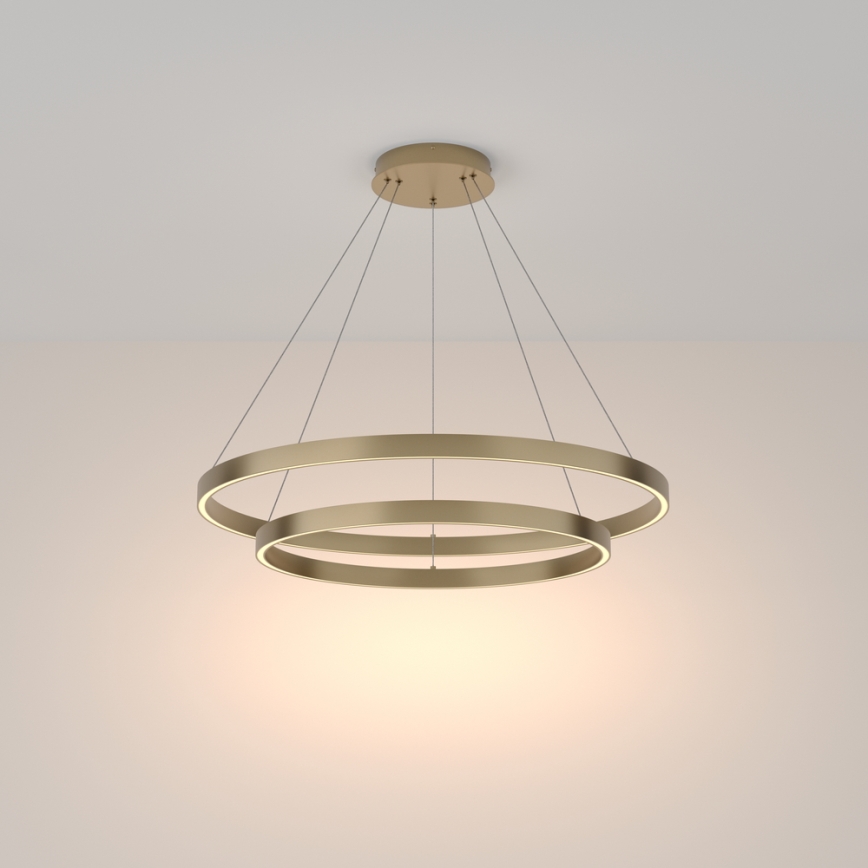 Maytoni MOD058PL-L74BS3K - Suspension filaire RIM LED/88W/230V 3000K d. 80 cm doré