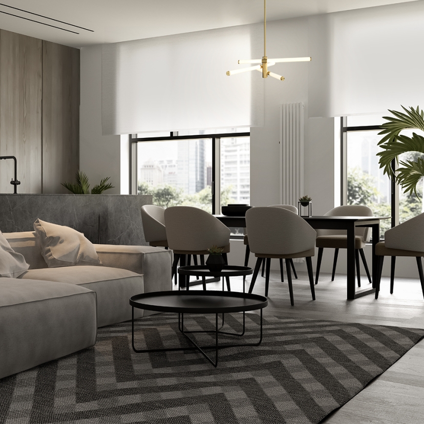 Maytoni MOD106PL-L28G3K - Lampadario LED a stelo AXIS LED/28W/230V, finitura oro
