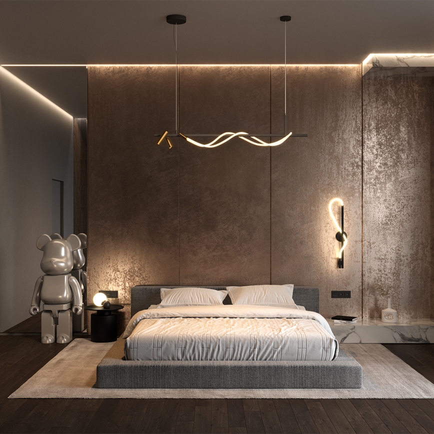 Maytoni MOD166PL-L30GB3K - Lampadario LED a sospensione con filo TAU LED/42W/230V