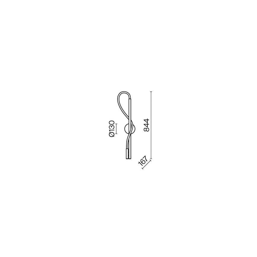 Maytoni MOD166WL-L12G3K - Applique a LED TAU LED/13W/230V