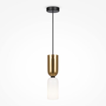 Maytoni MOD177PL-01G - Lampadario a sospensione con filo MEMORY 1xE14/40W/230V oro/bianco