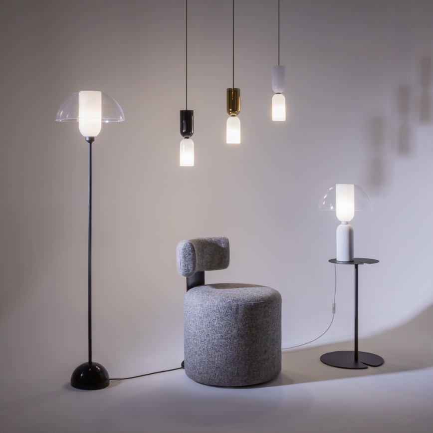Maytoni MOD177PL-01G - Lampadario a sospensione con filo MEMORY 1xE14/40W/230V oro/bianco