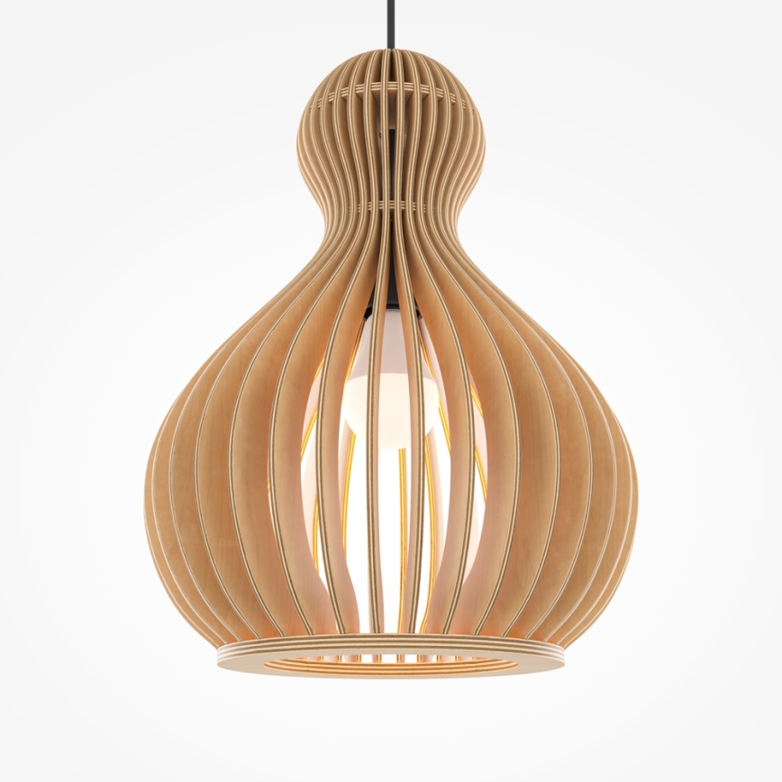 Maytoni MOD192PL-01W1 - Lampadario a sospensione con filo ROOTS 1xE27/40W/230V diametro 30 cm beige