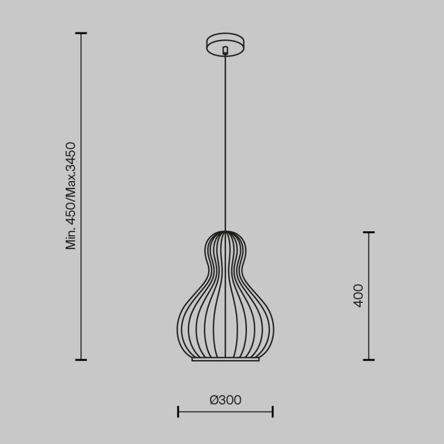 Maytoni MOD192PL-01W1 - Lampadario a sospensione con filo ROOTS 1xE27/40W/230V diametro 30 cm beige