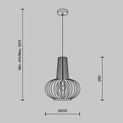 Maytoni MOD193PL-01W - Hängeleuchte ROOTS 1xE27/40W/230V d 22,5 cm beige