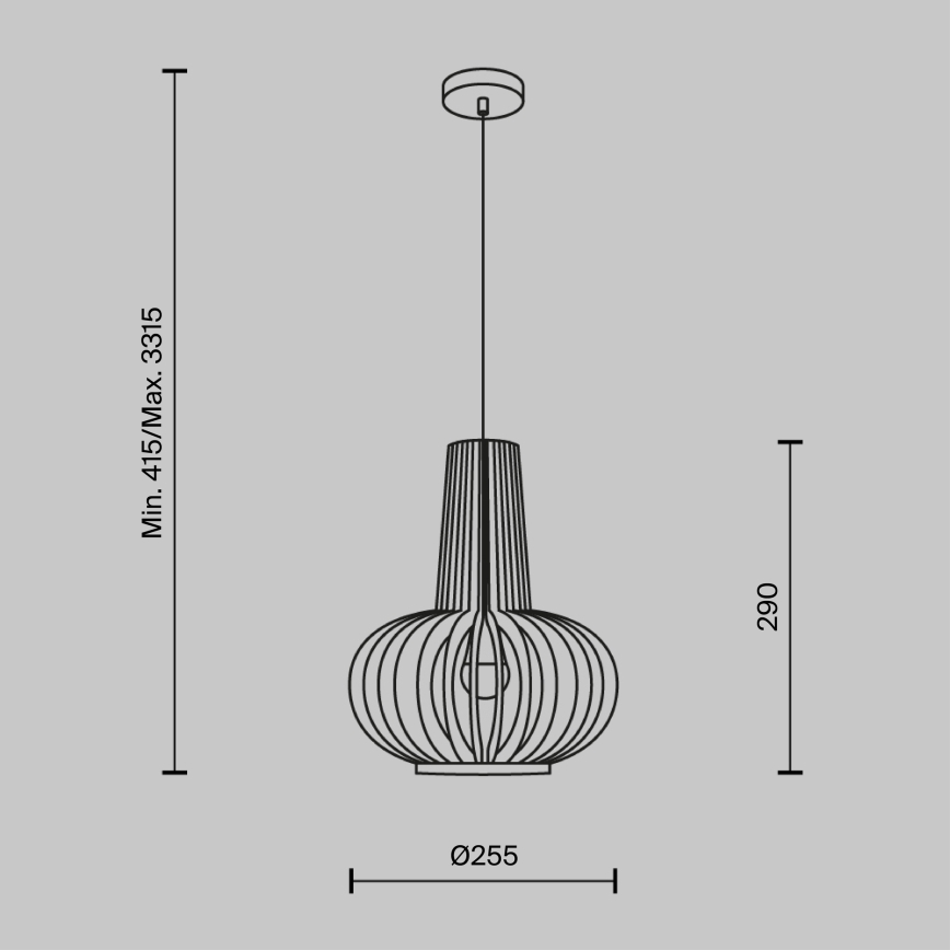 Maytoni MOD193PL-01W - Hängeleuchte ROOTS 1xE27/40W/230V d 22,5 cm beige