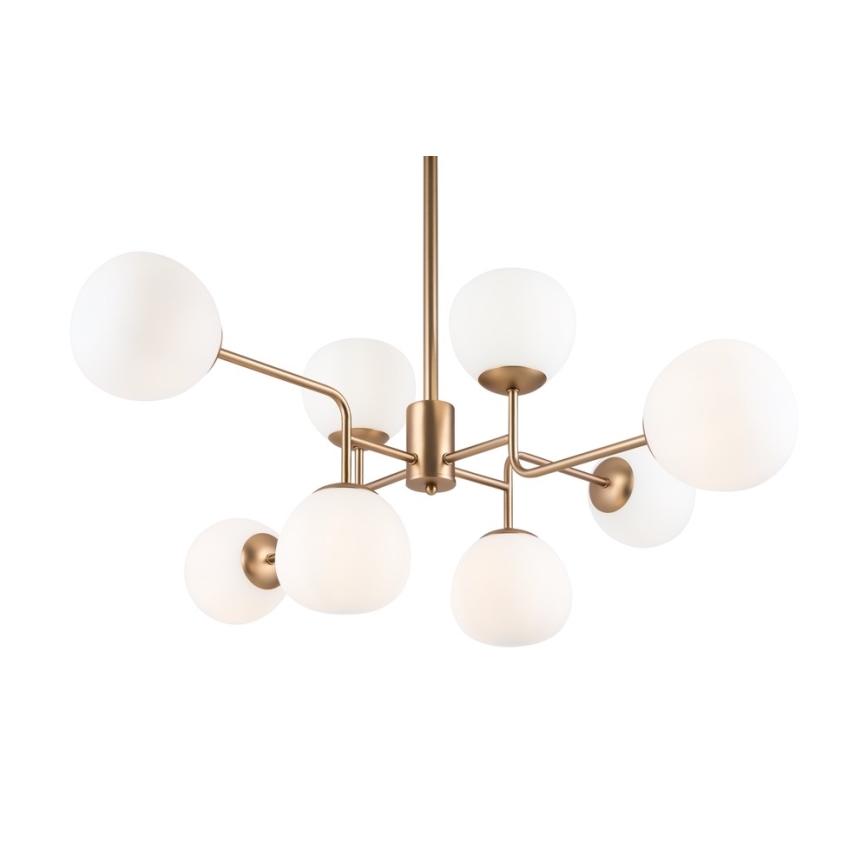 Maytoni MOD221-PL-08-G - Lampadario a sospensione con supporto rigido ERICH 8xE14/40W/230V rame