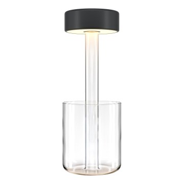 Maytoni MOD229TL-L3B3K1 - Lampe de table portable à intensité variable et rechargeable LED/3W/5V 2200-4000K noir/transparent