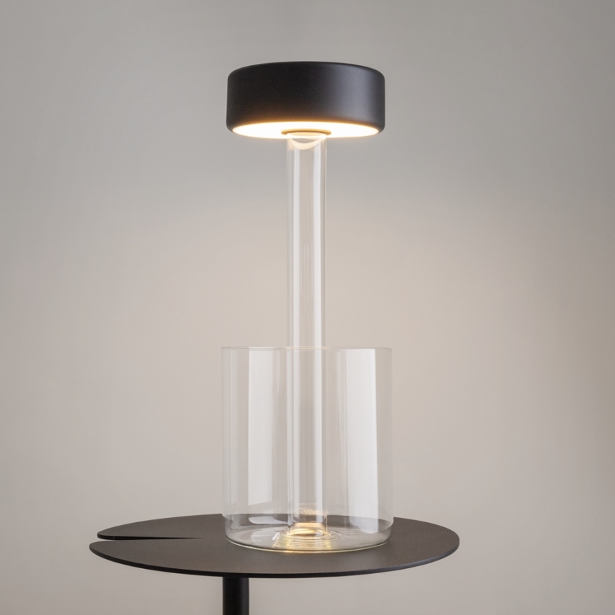 Maytoni MOD229TL-L3B3K1 - LED Dimmerabile ricaricabile portatile lampada da tavolo LED/3W/5V 2200-4000K nero/limpido