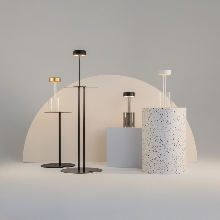 Maytoni MOD229TL-L3B3K3 - LED à intensité variable rechargeable portable lampe de table LED/3W/5V 2200-4000K noir/gris