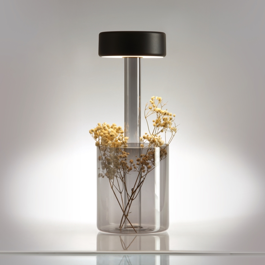 Maytoni MOD229TL-L3B3K3 - LED Dimmerabile ricaricabile portatile lampada da tavolo LED/3W/5V 2200-4000K nero/grigio