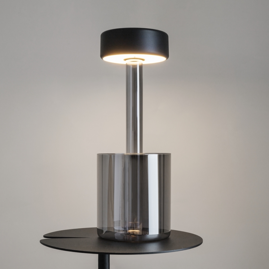Maytoni MOD229TL-L3B3K3 - LED Dimmerabile ricaricabile portatile lampada da tavolo LED/3W/5V 2200-4000K nero/grigio