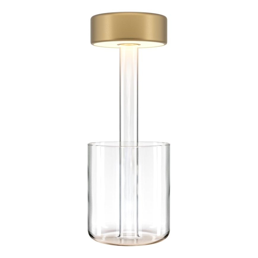 Maytoni MOD229TL-L3G3K1 - LED Dimmerabile ricaricabile portatile lampada da tavolo LED/3W/5V 2200-4000K oro/limpido