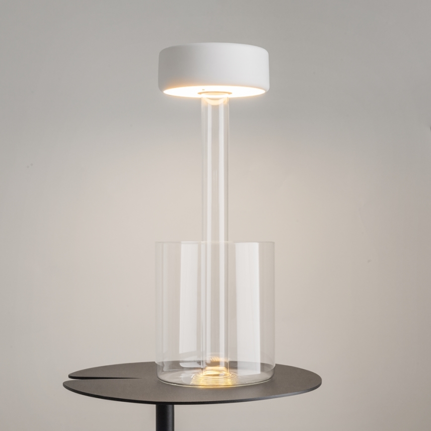 Maytoni MOD229TL-L3W3K1 - Lampe de table portable à intensité variable LED/3W/5V 2200-4000K blanc/transparent