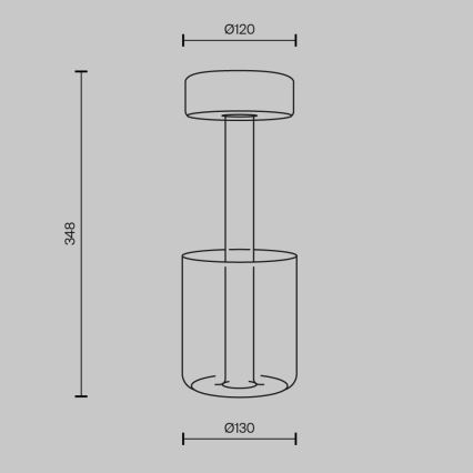 Maytoni MOD229TL-L3W3K1 - Lampe de table portable à intensité variable LED/3W/5V 2200-4000K blanc/transparent