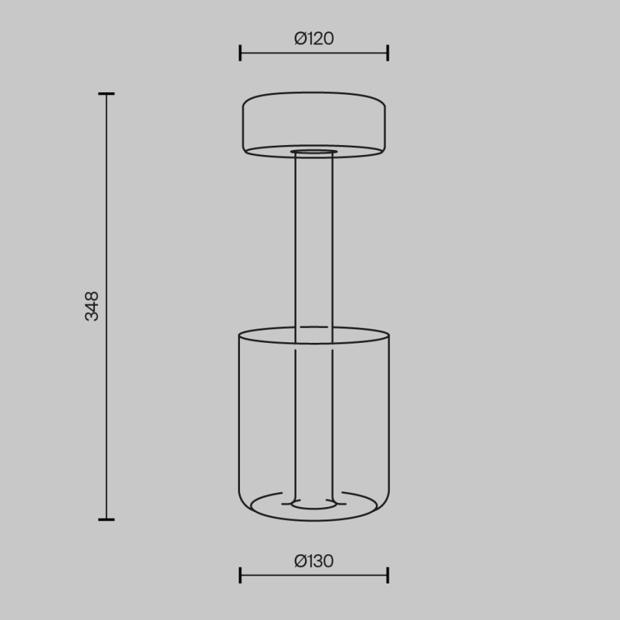 Maytoni MOD229TL-L3W3K1 - Lampe de table portable à intensité variable LED/3W/5V 2200-4000K blanc/transparent