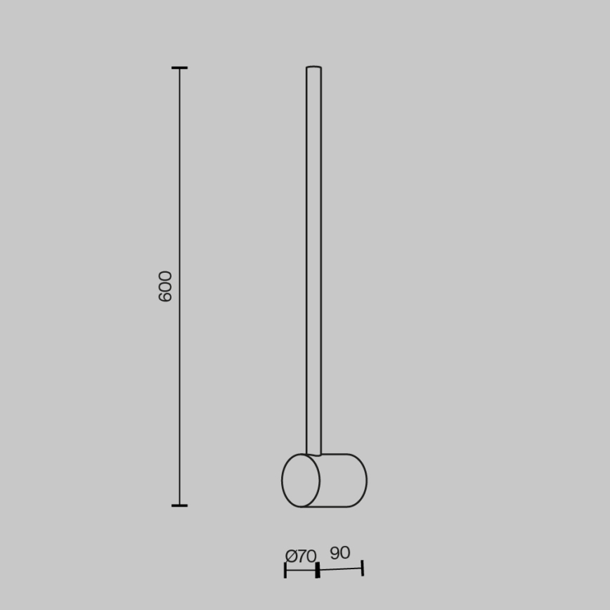Maytoni MOD237WL-L6BS3K - Applique a LED LIGHT STICK LED/7W/230V 3000K oro