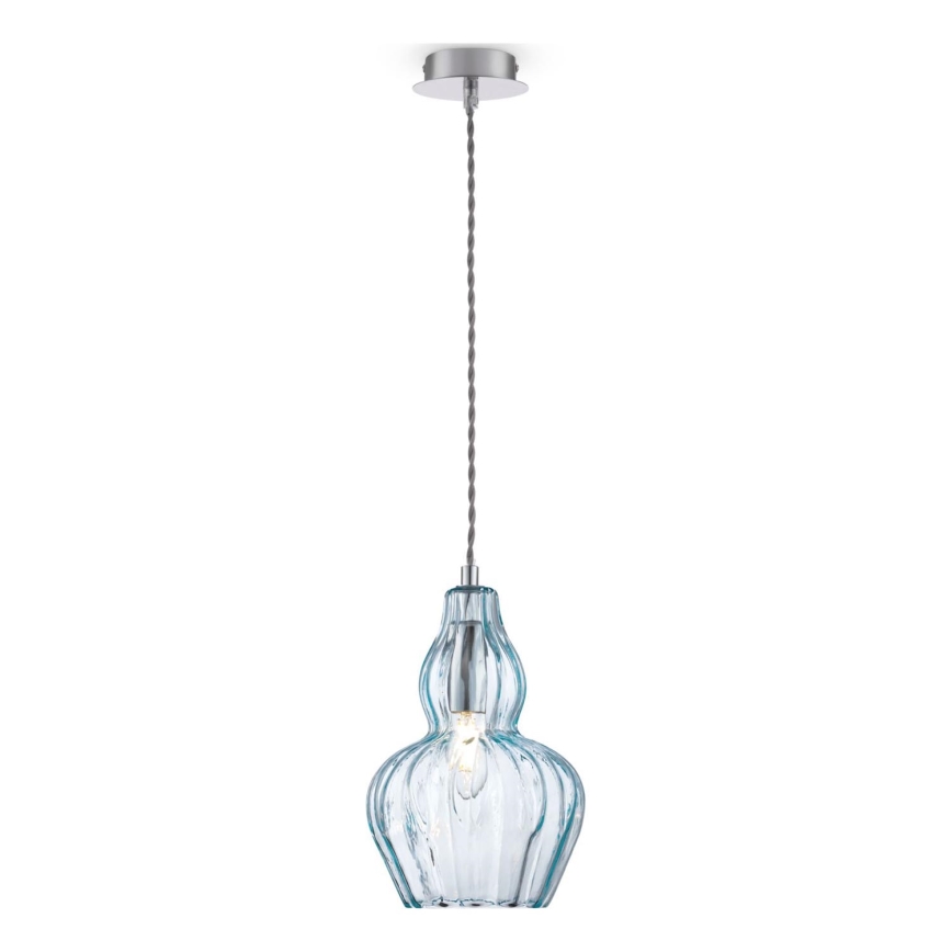 Maytoni MOD238-PL-01-BL - Lampadario a sospensione con filo EUSTOMA 1xE14/40W/230V blu