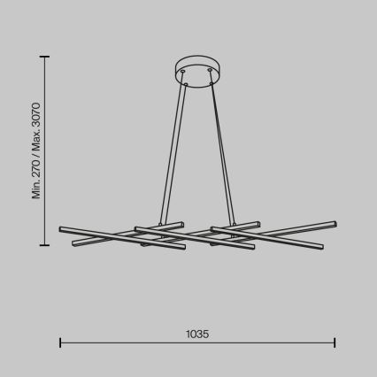 Maytoni MOD244PL-L50BK - HALO LED-Pendelleuchte mit Seilaufhängung, LED/40W/230V, schwarz