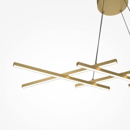 Maytoni MOD244PL-L50BSK - LED-Hängeleuchte HALO mit Kabelaufhängung, LED/40W/230V, goldfarben