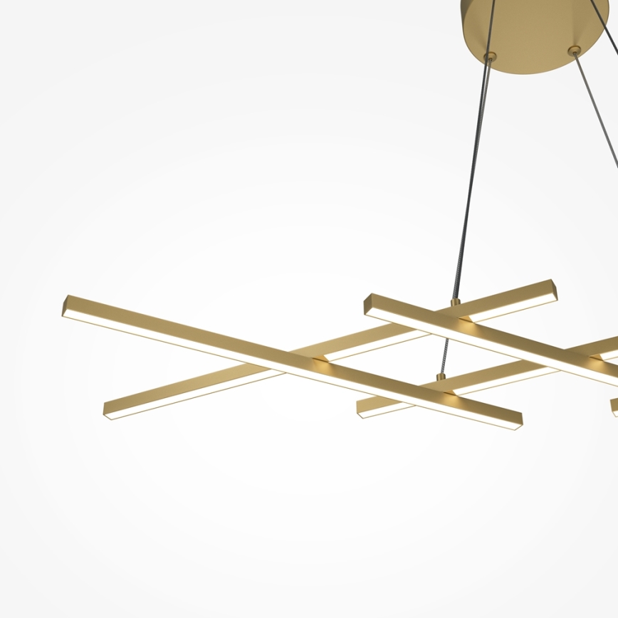 Maytoni MOD244PL-L50BSK - LED-Hängeleuchte HALO mit Kabelaufhängung, LED/40W/230V, goldfarben