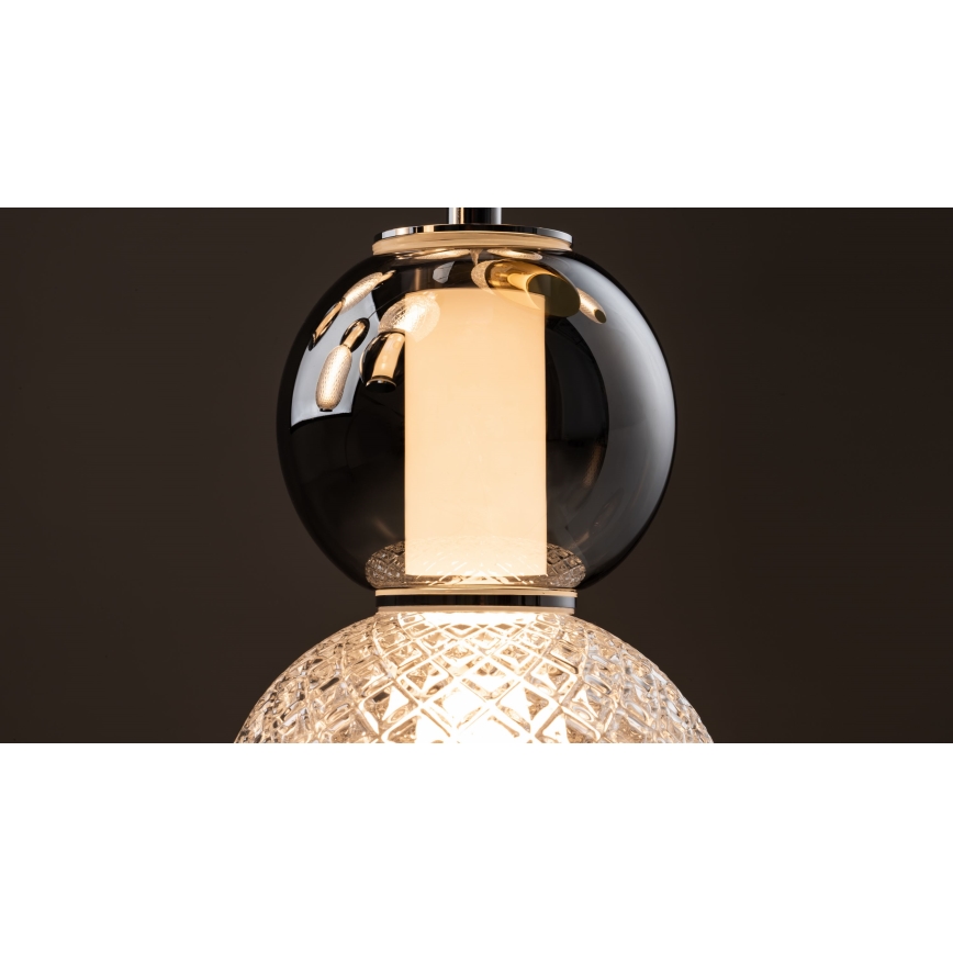 Maytoni MOD273CL-L60CH3K - LED-Deckenleuchte DROP 4xLED/15W/230V d 43 cm glänzendes Chrom