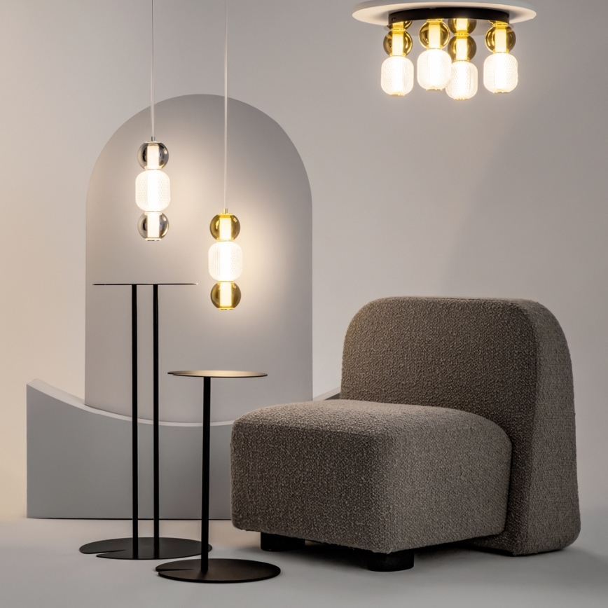 Maytoni MOD273CL-L60G3K - Plafoniera LED DROP 4xLED/15W/230V diametro 43 cm oro