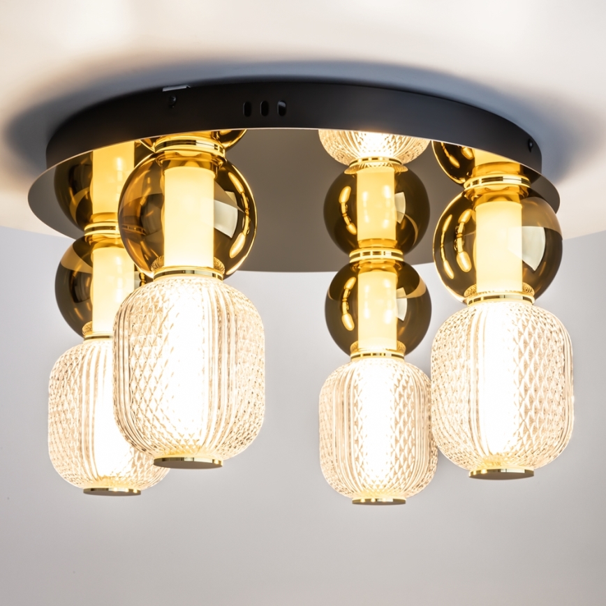 Maytoni MOD273CL-L60G3K - Plafoniera LED DROP 4xLED/15W/230V diametro 43 cm oro