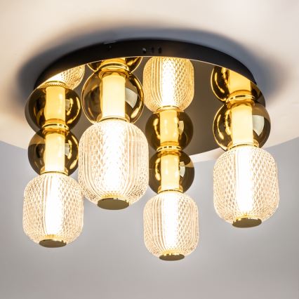 Maytoni MOD273CL-L60G3K - Plafoniera LED DROP 4xLED/15W/230V diametro 43 cm oro