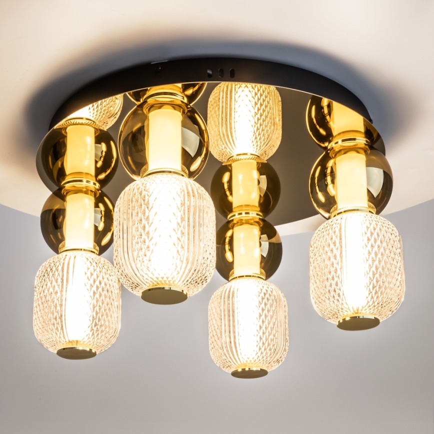 Maytoni MOD273CL-L60G3K - Plafoniera LED DROP 4xLED/15W/230V diametro 43 cm oro