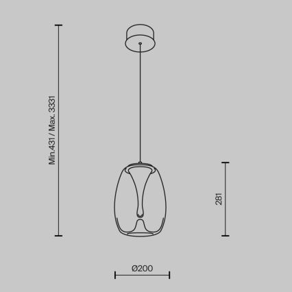 Maytoni MOD282PL-L8G3K - Suspension filaire SPLASH LED/7W/230V 3000K doré