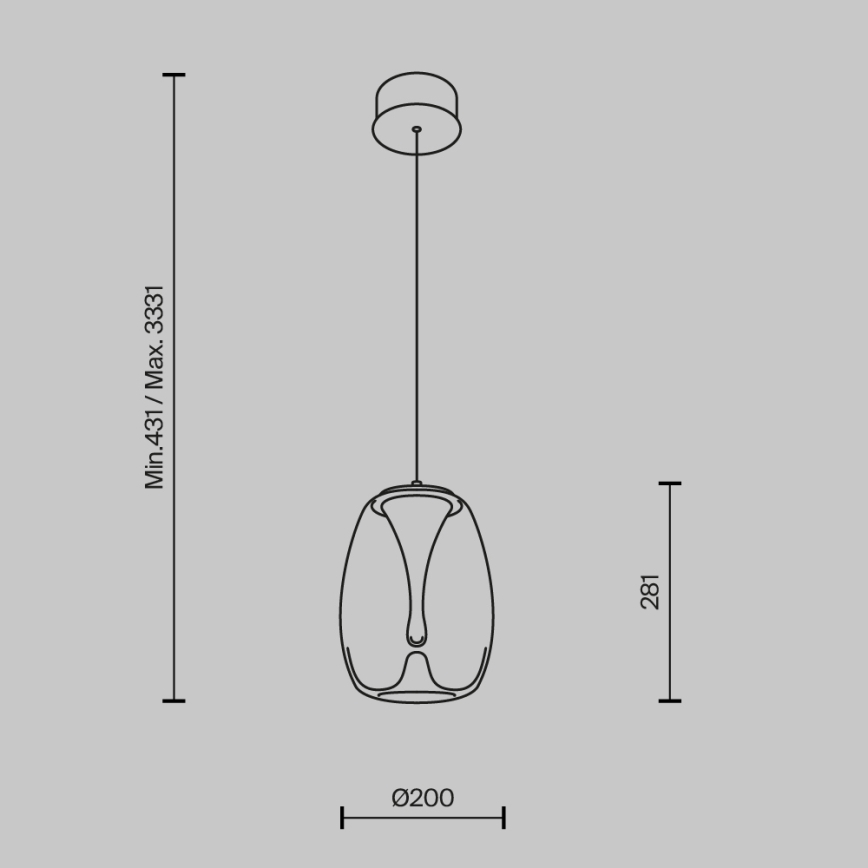 Maytoni MOD282PL-L8G3K - Suspension filaire SPLASH LED/7W/230V 3000K doré