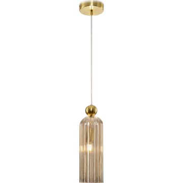 Maytoni MOD302PL-01CG - Lampadario a sospensione con filo ANTIC 1xE14/40W/230V oro/beige