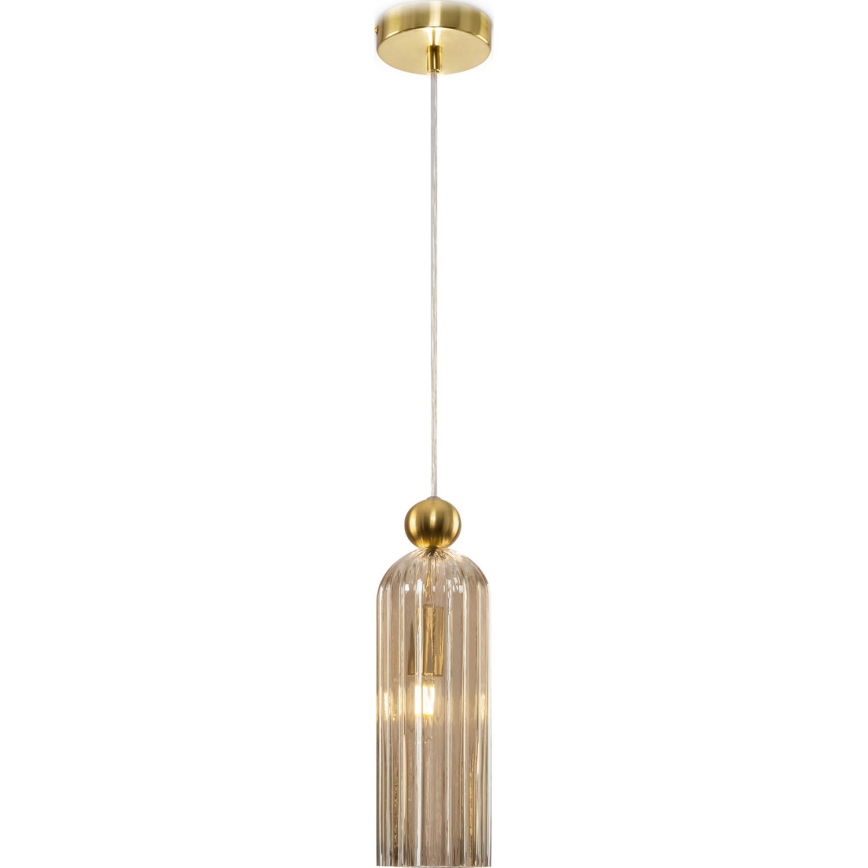 Maytoni MOD302PL-01CG - Lampadario a sospensione con filo ANTIC 1xE14/40W/230V oro/beige